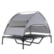 Förhöjd – hundbädd med baldakin, vädertålig hundligg avtagbart soltak – 122,5 x 91 x 95 cm