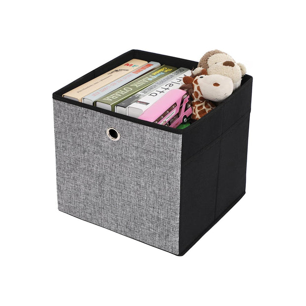 Speicherboxen - faltbar - 6 - braun/grau