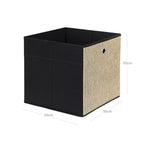 Speicherboxen - faltbar - 6 - braun/grau