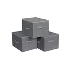 Aufbewahrungsboxen - Stoffboxen - 3 - mit Deckel und Griffen
