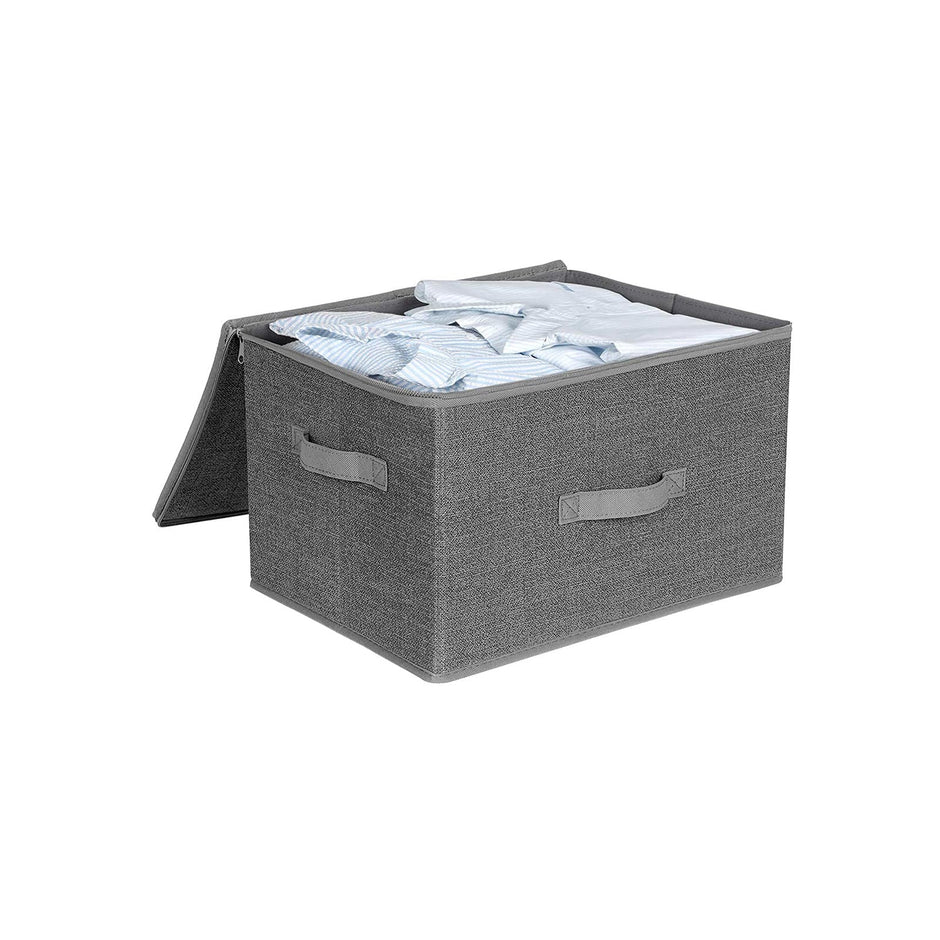 Aufbewahrungsboxen - Stoffboxen - 3 - mit Deckel und Griffen