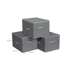 Aufbewahrungsboxen - Stoffboxen - 3 - mit Deckel und Griffen