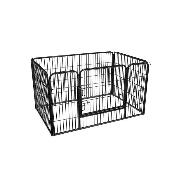 Welpen - Animal Box für Hunde - Puppyhek - 122 x 80 x 70 cm - Schwarz