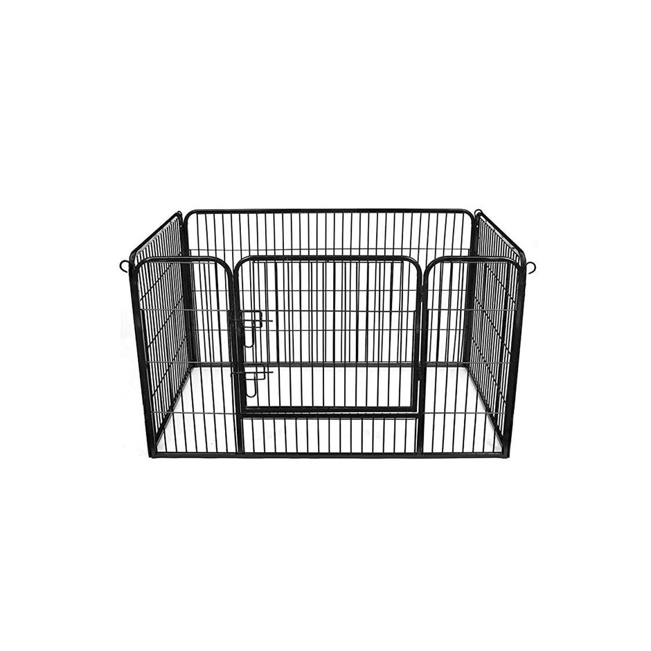 Welpen - Animal Box für Hunde - Puppyhek - 122 x 80 x 70 cm - Schwarz