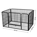 Welpen - Animal Box für Hunde - Puppyhek - 122 x 80 x 70 cm - Schwarz