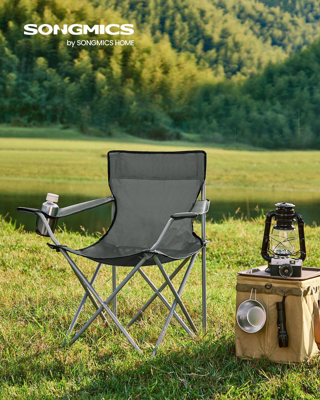 Tragbarer Campingstuhl 2 mit 2 mit Armlehnen