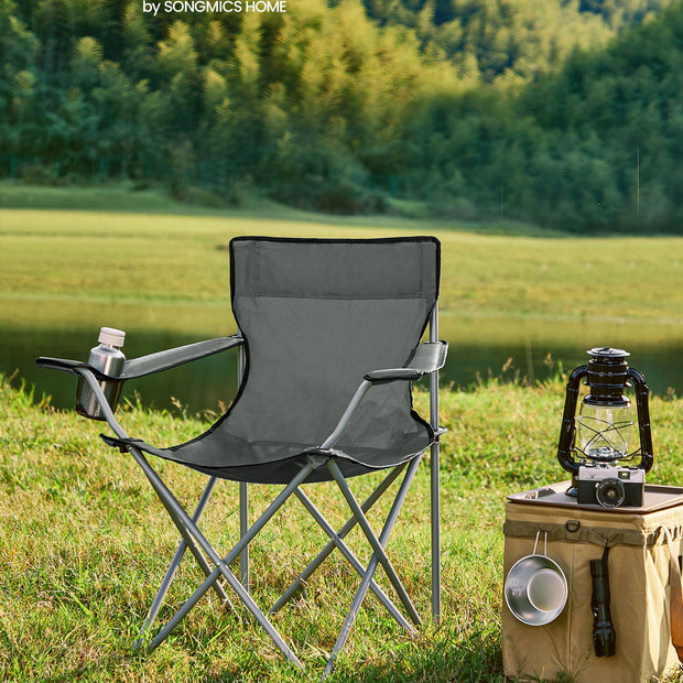 Tragbarer Campingstuhl 2 mit 2 mit Armlehnen