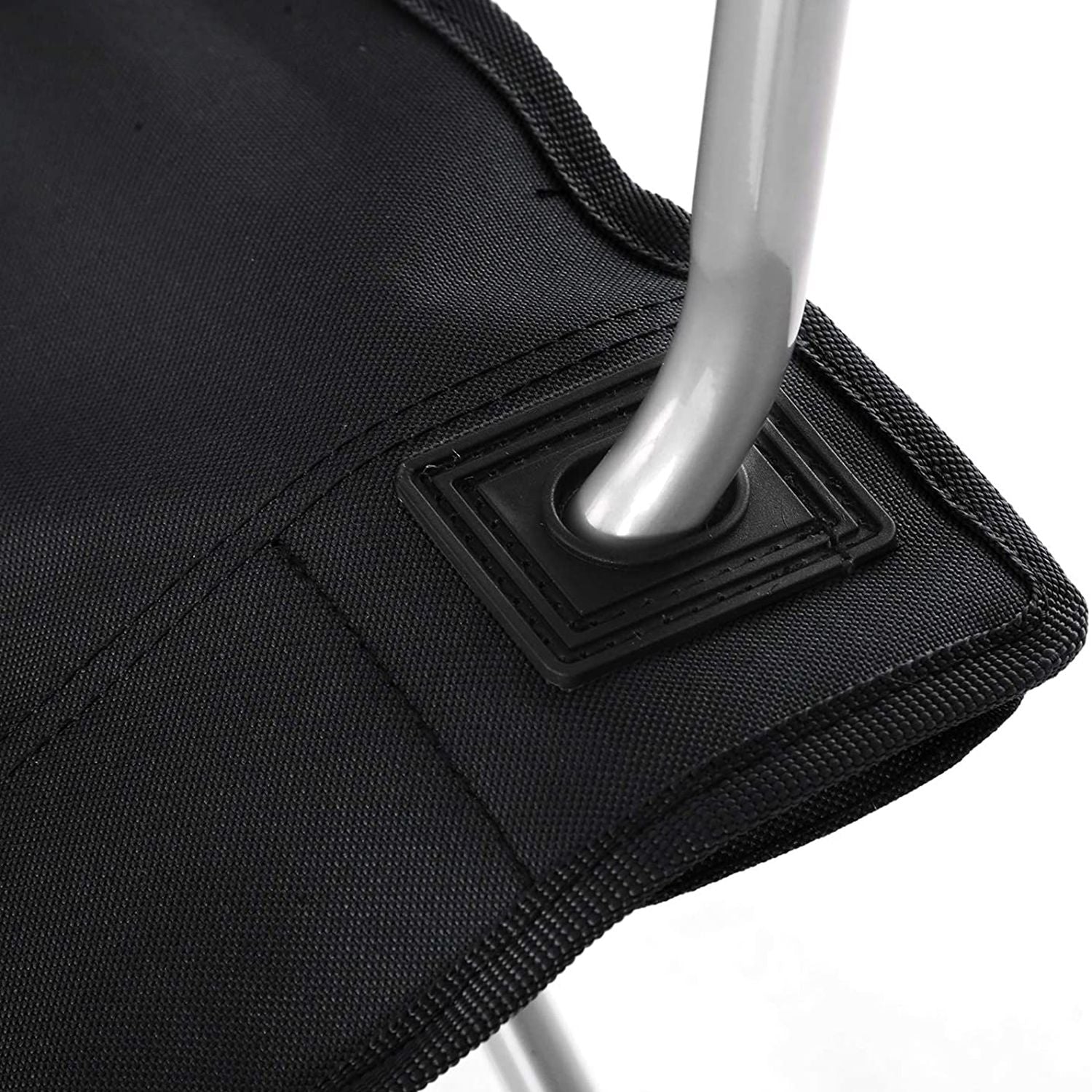 Campingstühle - Set von 2 Klappstühlen - Outdoor - mit Armlehne und Tassenhalter - Schwarz