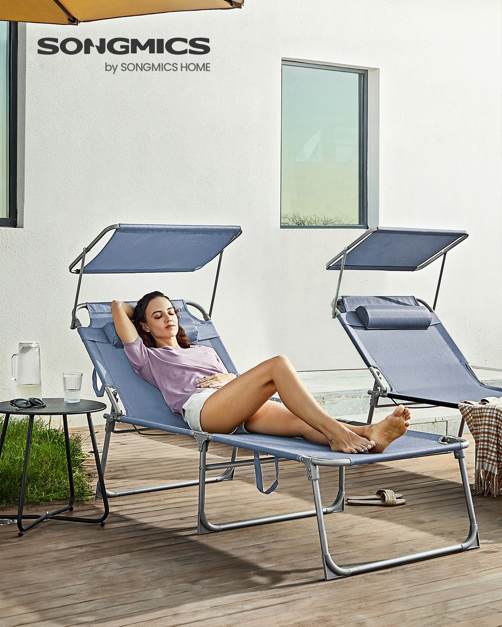 Lounger - 71 x 200 x 38 cm - Blau
