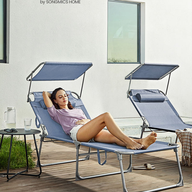 Lounger - 71 x 200 x 38 cm - Blau