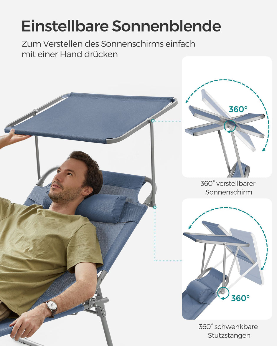 Lounger - 71 x 200 x 38 cm - Blau