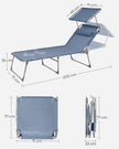 Lounger - 71 x 200 x 38 cm - Blau