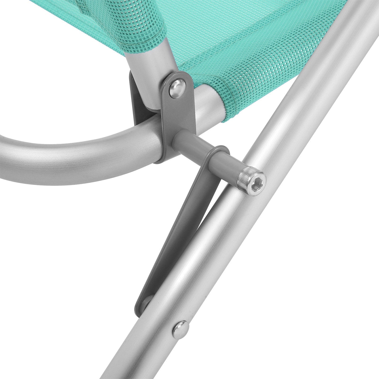 Strandstuhl - tragbarer Klappstuhl - Rückenlehne 4 -fach einstellbar - hellblau