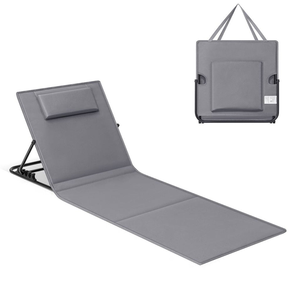 Strandstuhl - Lounger - Für den Strand - verschiedene Positionen - grau