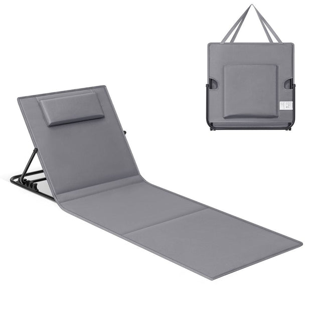 Strandstuhl - Lounger - Für den Strand - verschiedene Positionen - grau