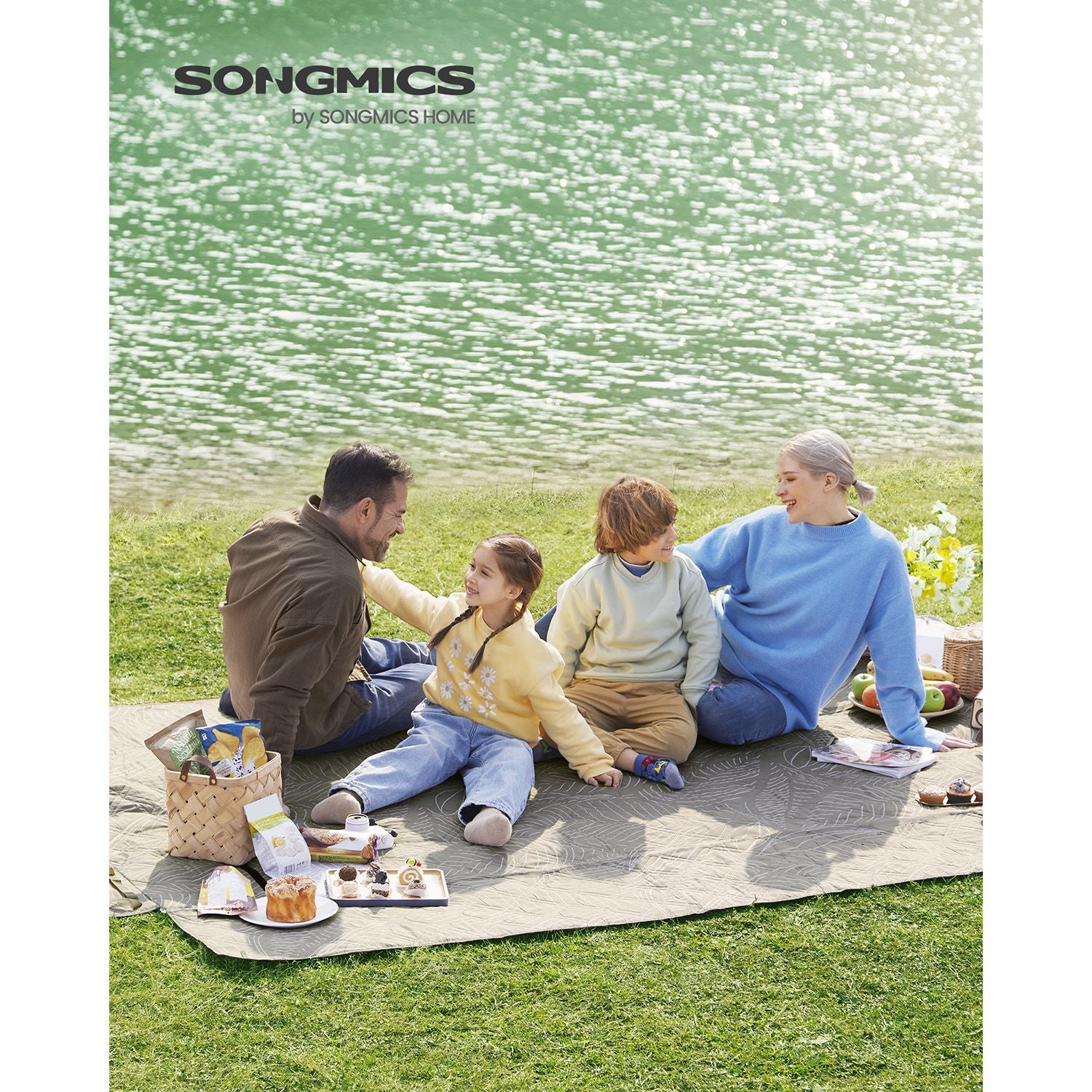 Picknickkleed - 300 x 200 cm - Waterdicht - Machinewasbaar - Khaki