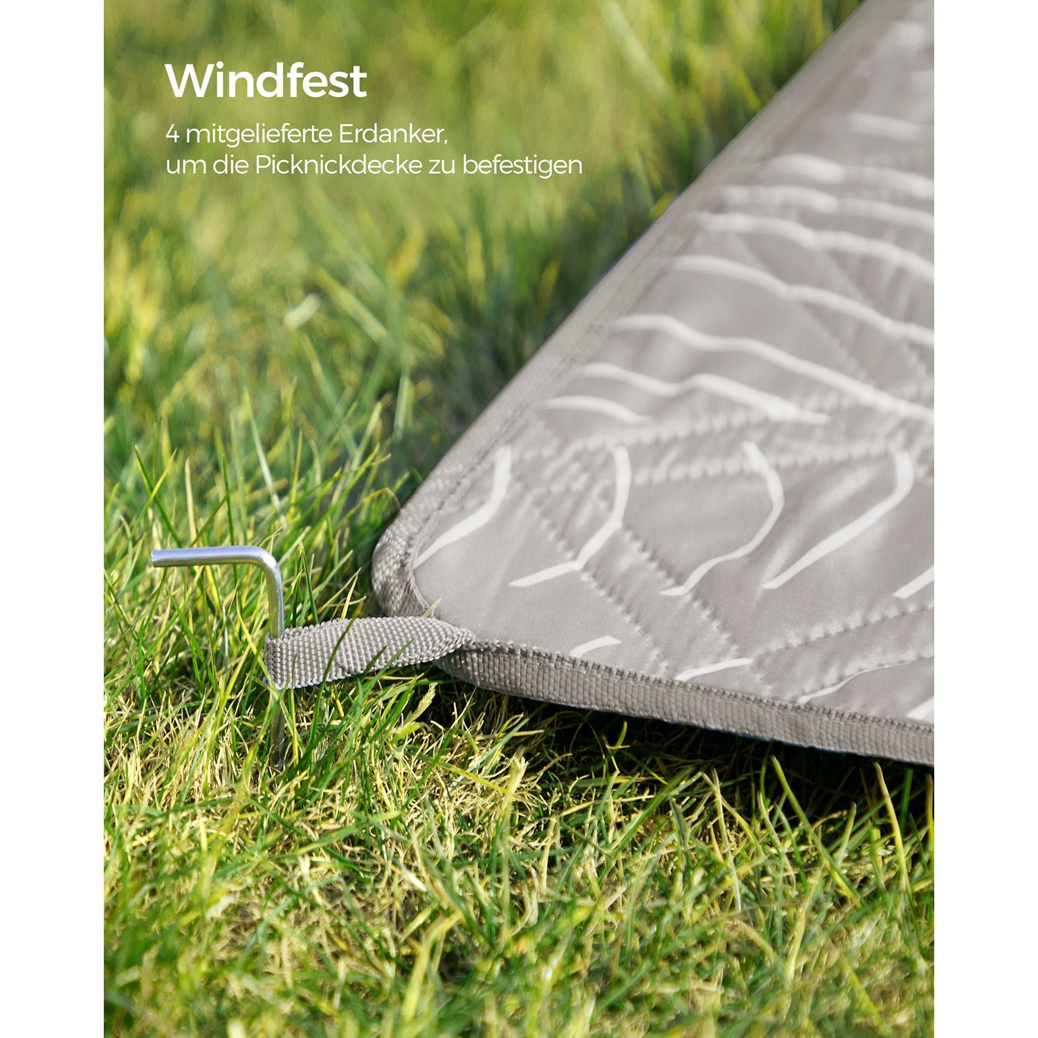 Picknickkleed - 300 x 200 cm - Waterdicht - Machinewasbaar - Khaki