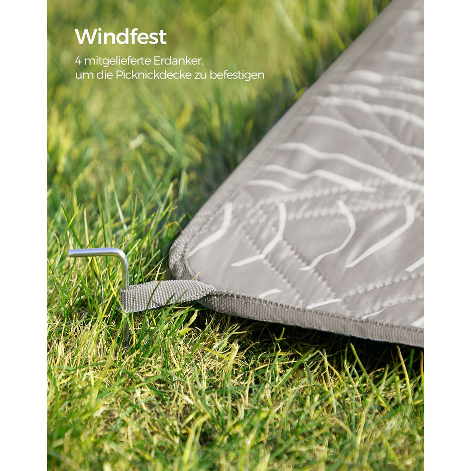 Picknickkleed - 300 x 200 cm - Waterdicht - Machinewasbaar - Khaki