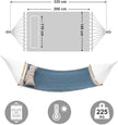Hangmat - 2 Persoons - 200 x 140 cm - Met Kussen - Blauw-Beige