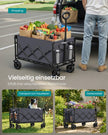 Bolderkar – Opvouwbaar – 150 Liter – Versterkte Wielen – Tot 150 kg – Duifgrijs