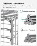 Set von 10 Scherkörben - 100 × 50 × 30 cm - Silber