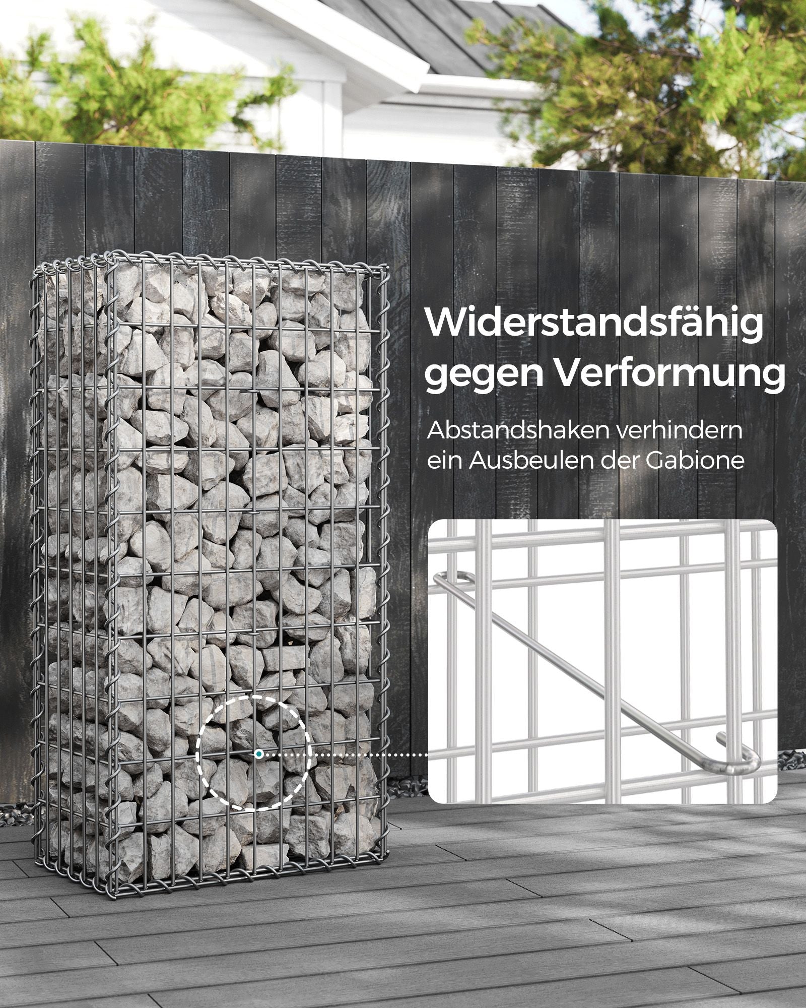 Set von 10 Scherkörben - 100 × 50 × 30 cm - Silber