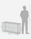 Set von 10 Scherkörben - 100 × 50 × 30 cm - Silber