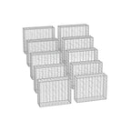 Set von 10 Schanskörben - 100 × 80 × 30 cm - Silber