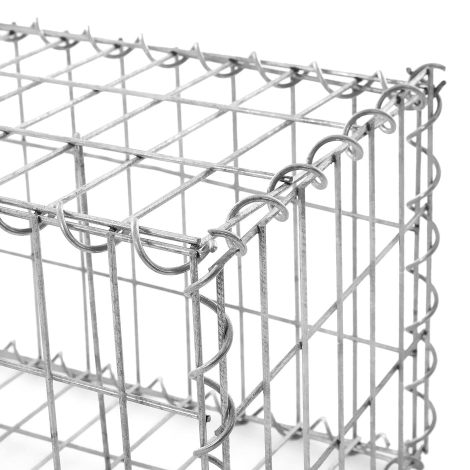 Schanskorf - Gabion Steenkorf - Draht hoch - 5 x 10 cm Maas - Silber