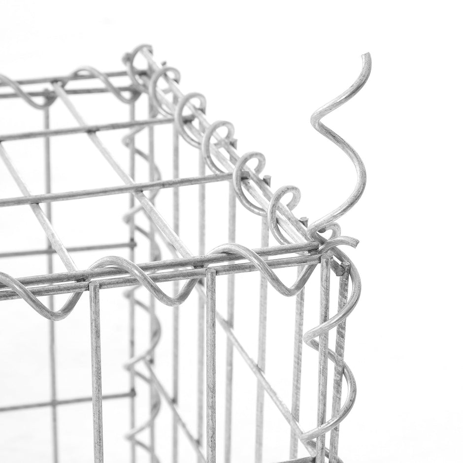 Schanskorf - Gabion Steenkorf - Draht hoch - 5 x 10 cm Maas - Silber