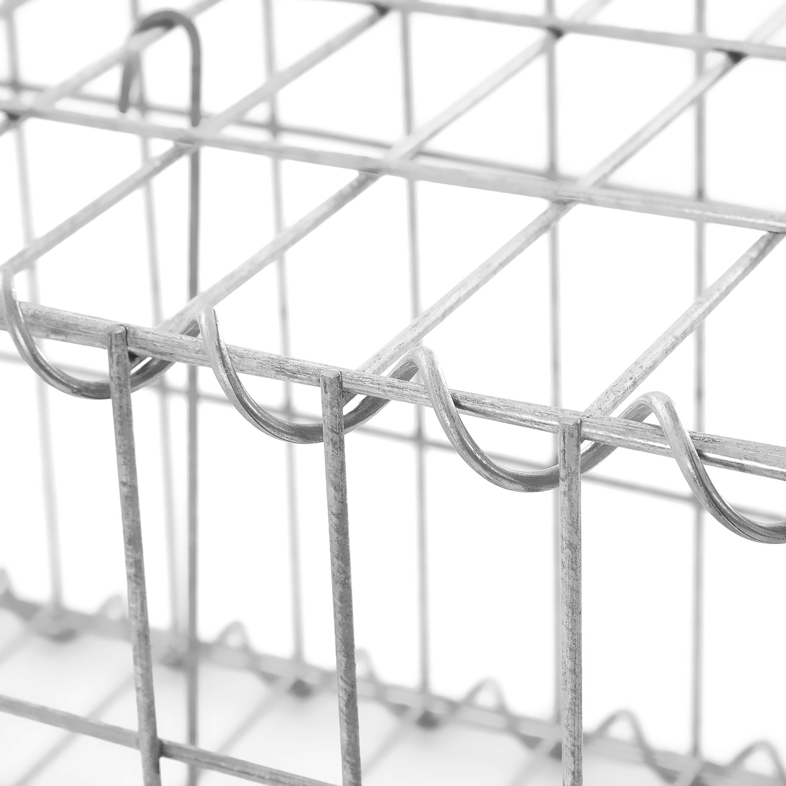 Schanskorf - Gabion Steenkorf - Draht hoch - 5 x 10 cm Maas - Silber