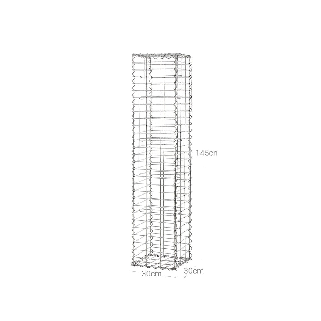 Schanskorf - Gabion Steenkorf - Draht hoch - 5 x 10 cm Maas - Silber