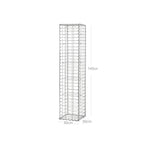 Schanskorf - Gabion Steenkorf - Draht hoch - 5 x 10 cm Maas - Silber