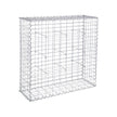 Schanskorf - Gabion aus Metallnetz - 100 x 95 x 30 cm - Silber