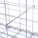 Schanskorf - Gabion aus Metallnetz - 100 x 95 x 30 cm - Silber