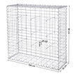 Schanskorf - Gabion aus Metallnetz - 100 x 95 x 30 cm - Silber