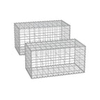 Drahtkorb - 100 x 30 x 30 cm - 2 - Silber
