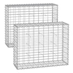 Set von 2 Schanskörben - 100 × 80 × 30 cm - Silber