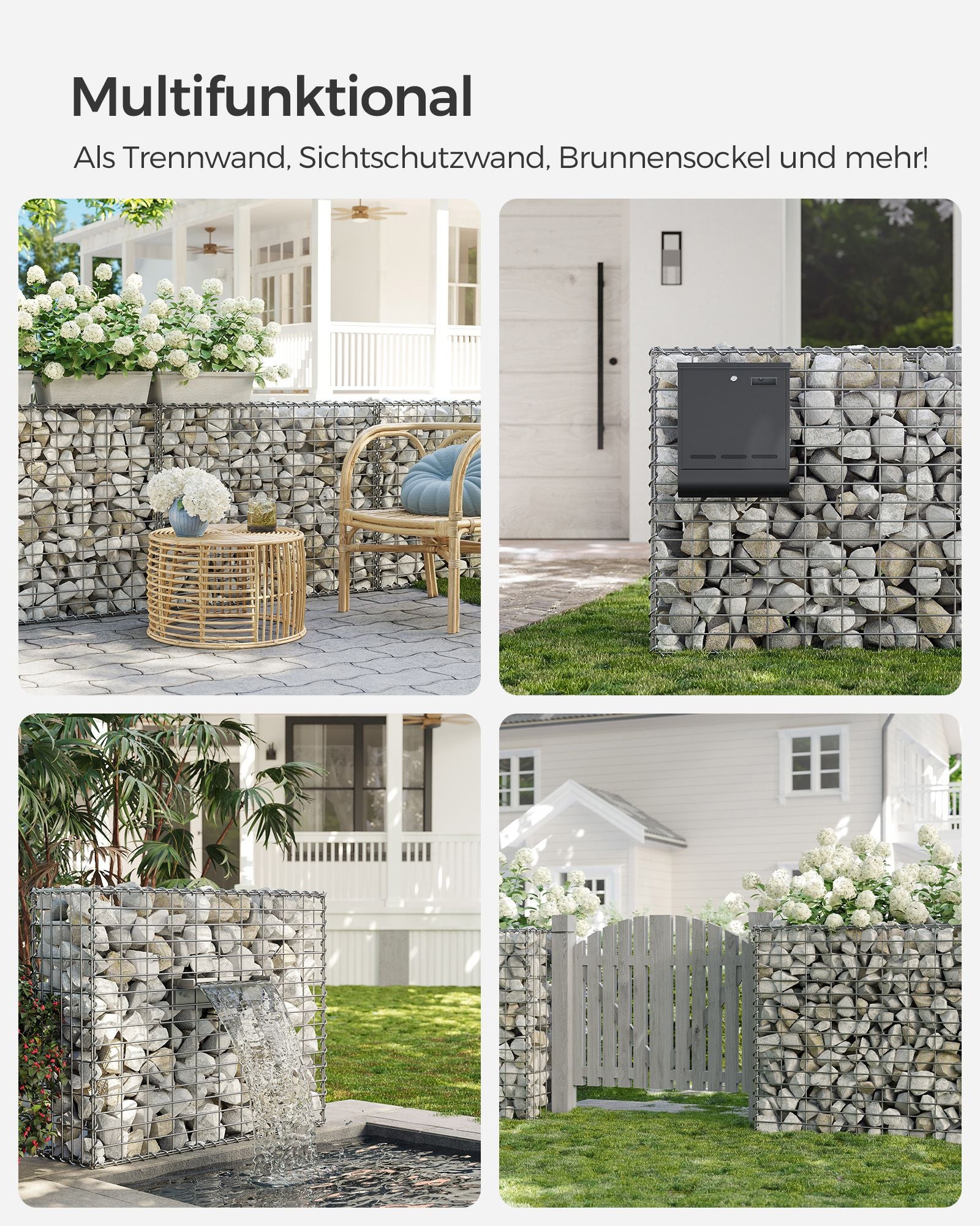 Set von 2 Schanskörben - 100 × 80 × 30 cm - Silber