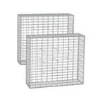Set von 2 Drahtkörben - MAAS -Breite 5 × 10 cm - Silber