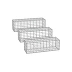 Drahtkorb - Set von 3 - 5 x 10 cm Maas Breite - Silber