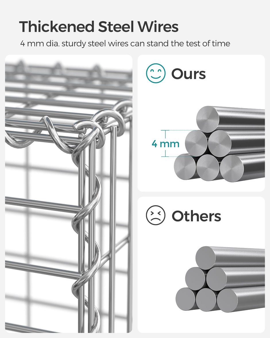 Drahtkorb - MAAS -Breite 5 x 10 cm - 3 - Silber