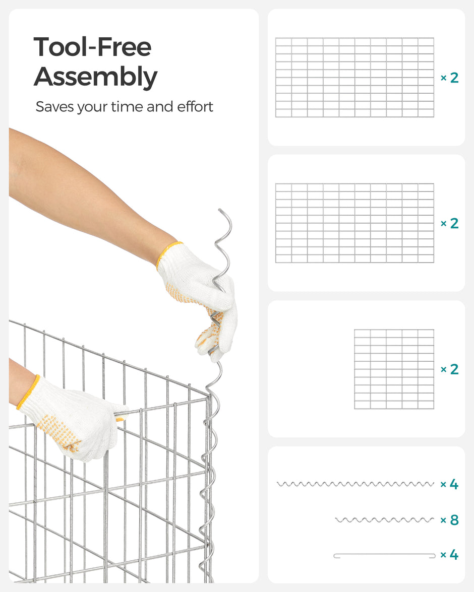 Drahtkorb - MAAS -Breite 5 x 10 cm - 3 - Silber