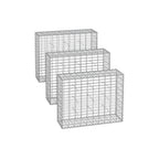 Set von 3 Schanskörben - 100 × 80 × 30 cm - Silber