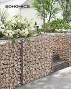 Set von 3 Schanskörben - 100 × 30 × 30 cm - Silber