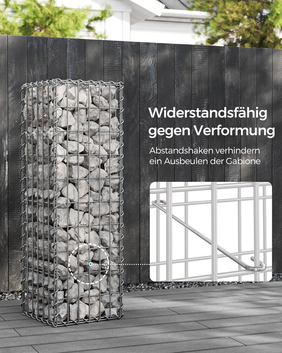 Schans Körbe - Set von 4 - 5 x 10 cm Maaswoodte - Silber