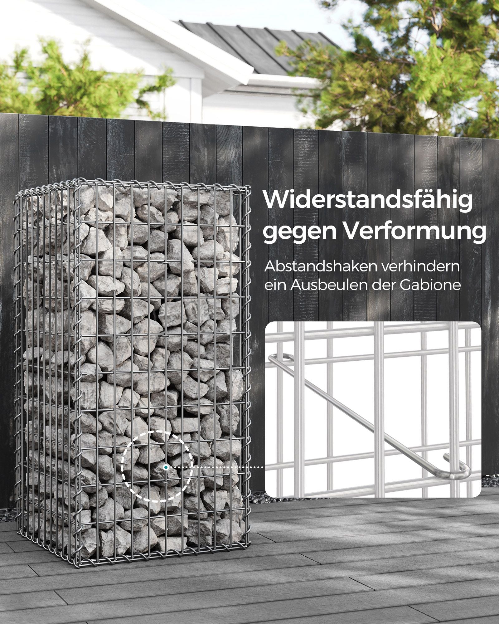 SCHANS Körbe - Set von 4 - 100 × 30 × 30 cm - Silber