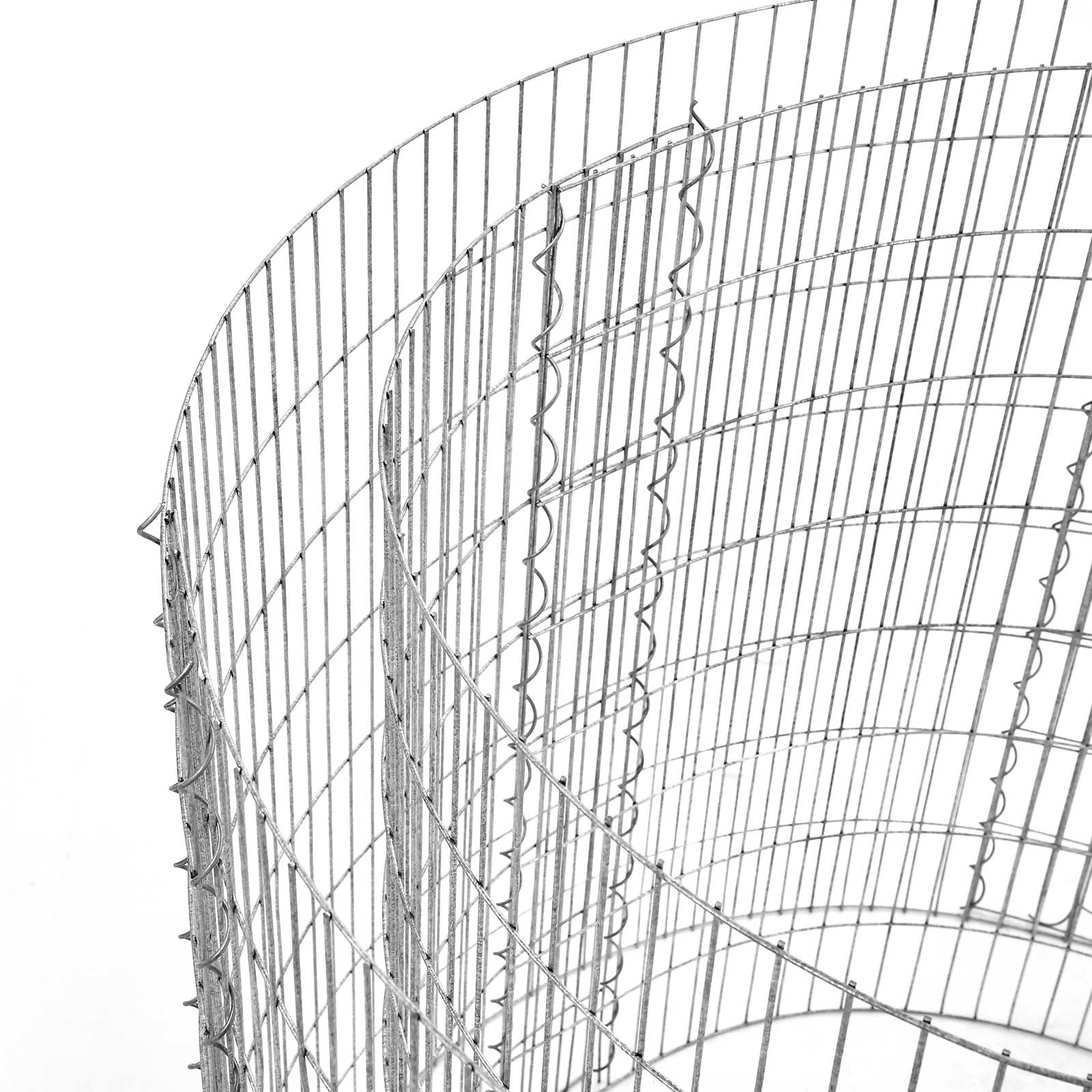 Schanskorf - runde Sierchans - 90 x 40 cm - Metall - Edelstahl