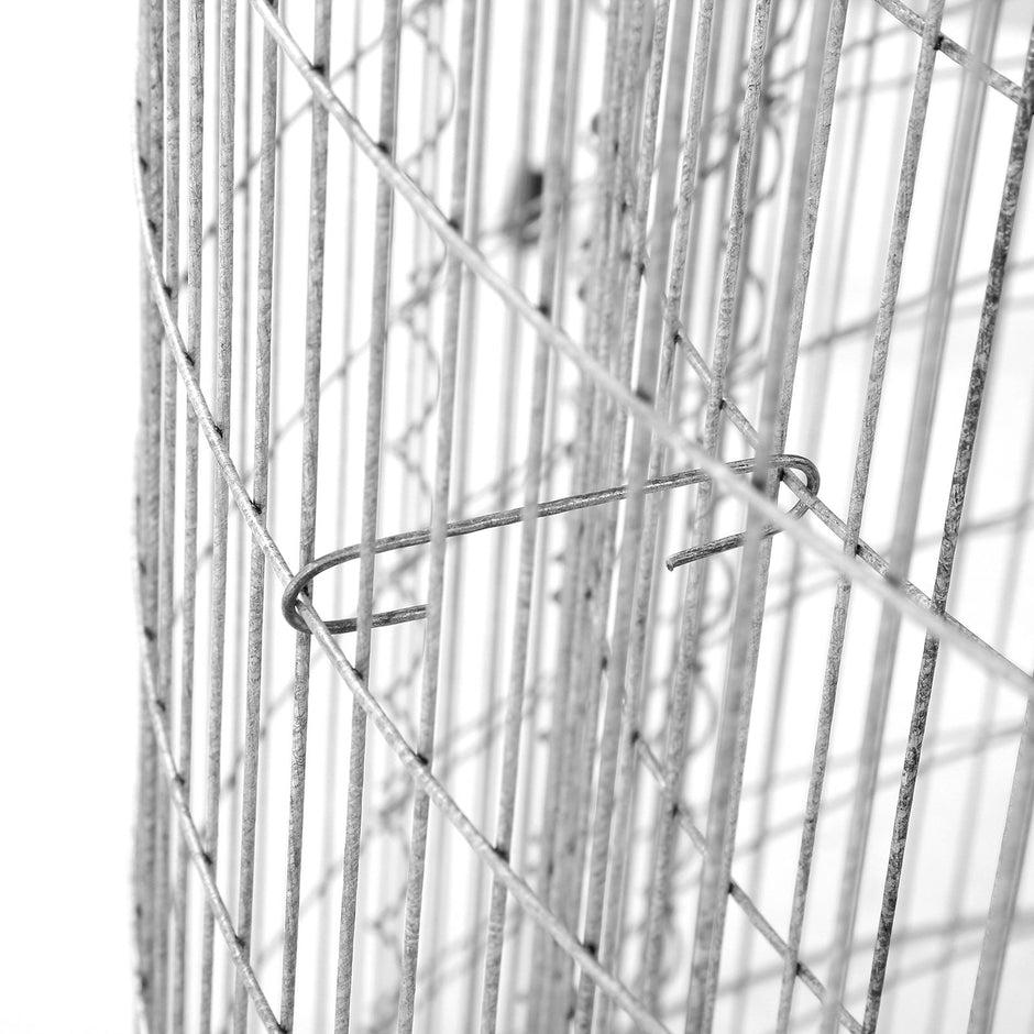 Schanskorf - runde Sierchans - 90 x 40 cm - Metall - Edelstahl