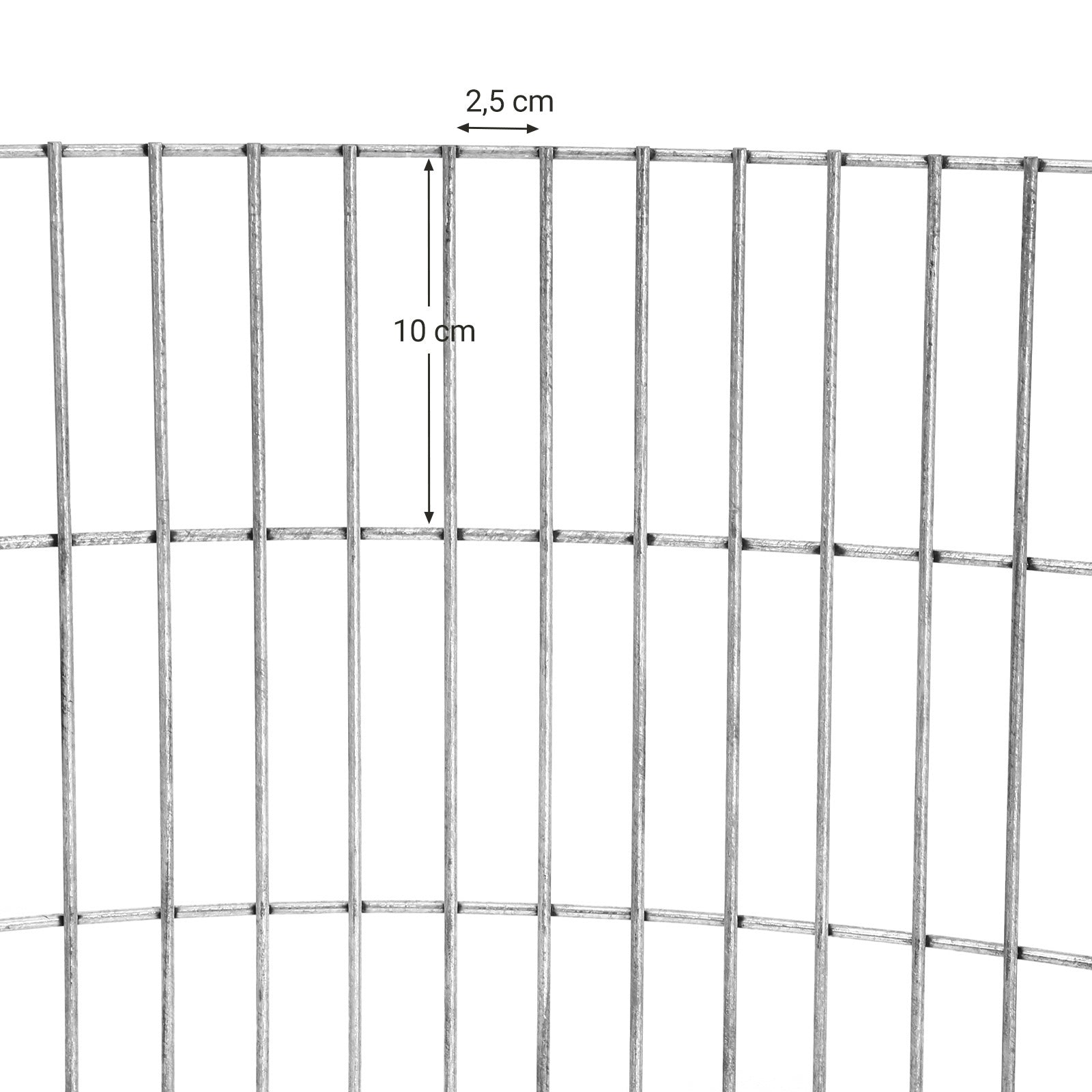 Schanskorf - runde Sierchans - 90 x 40 cm - Metall - Edelstahl